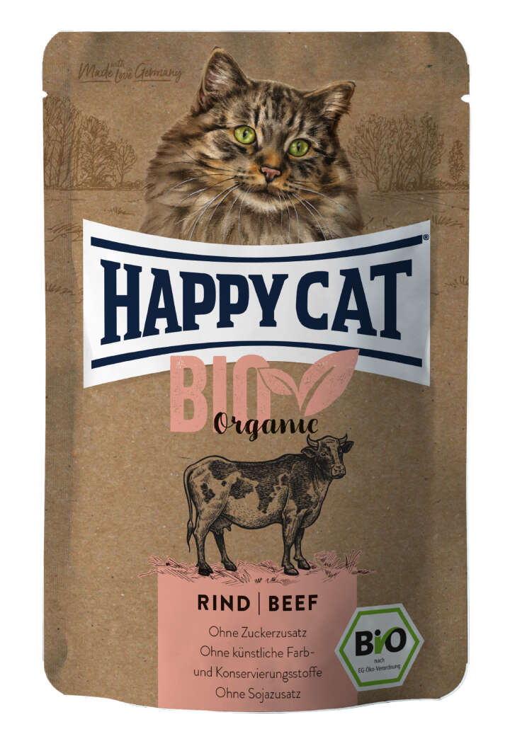 HAPPY CAT Katzen-Nassfutter Bio Rind